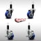 Service Caster 3'' SS Blue Poly Wheel Swivel 1-1/4'' Expanding Stem Caster Set 2 Brakes, 4PK SCC-SSEX20S314-PPUB-BLUE-2-TLB-2-114 - alternate 2